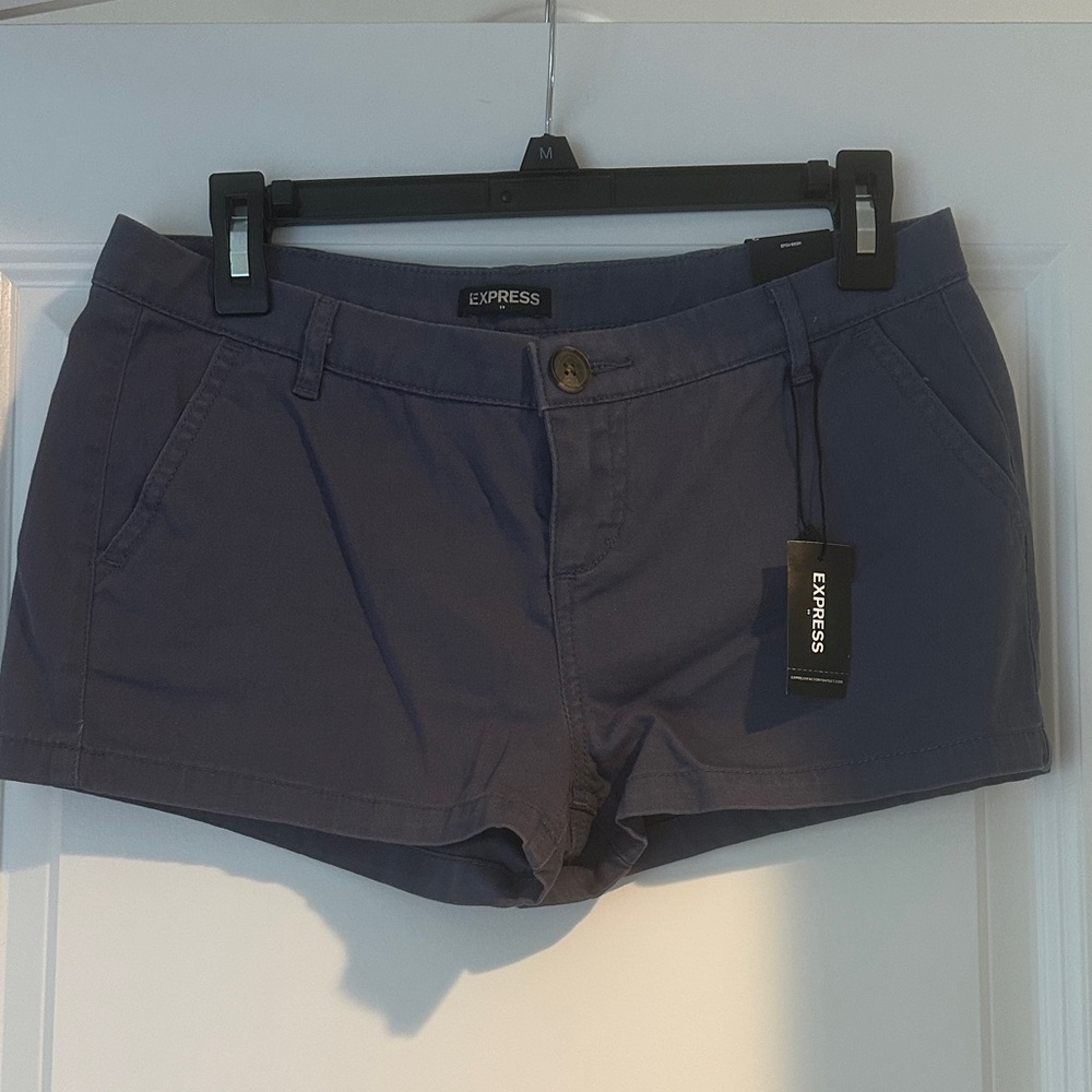 NWT Express Women's Slate Blue Cargo Shorts